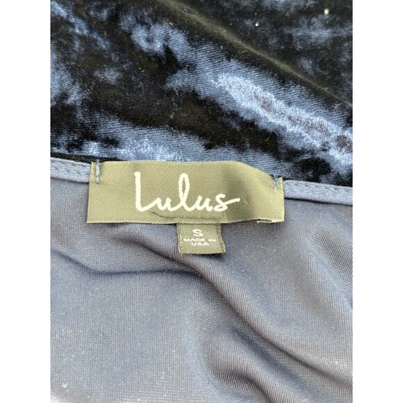 Lulus “True Story” Navy Blue Velvet Long Sleeve Bodycon Dress – Small NWOT - Picture 5 of 7